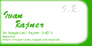 ivan rajner business card